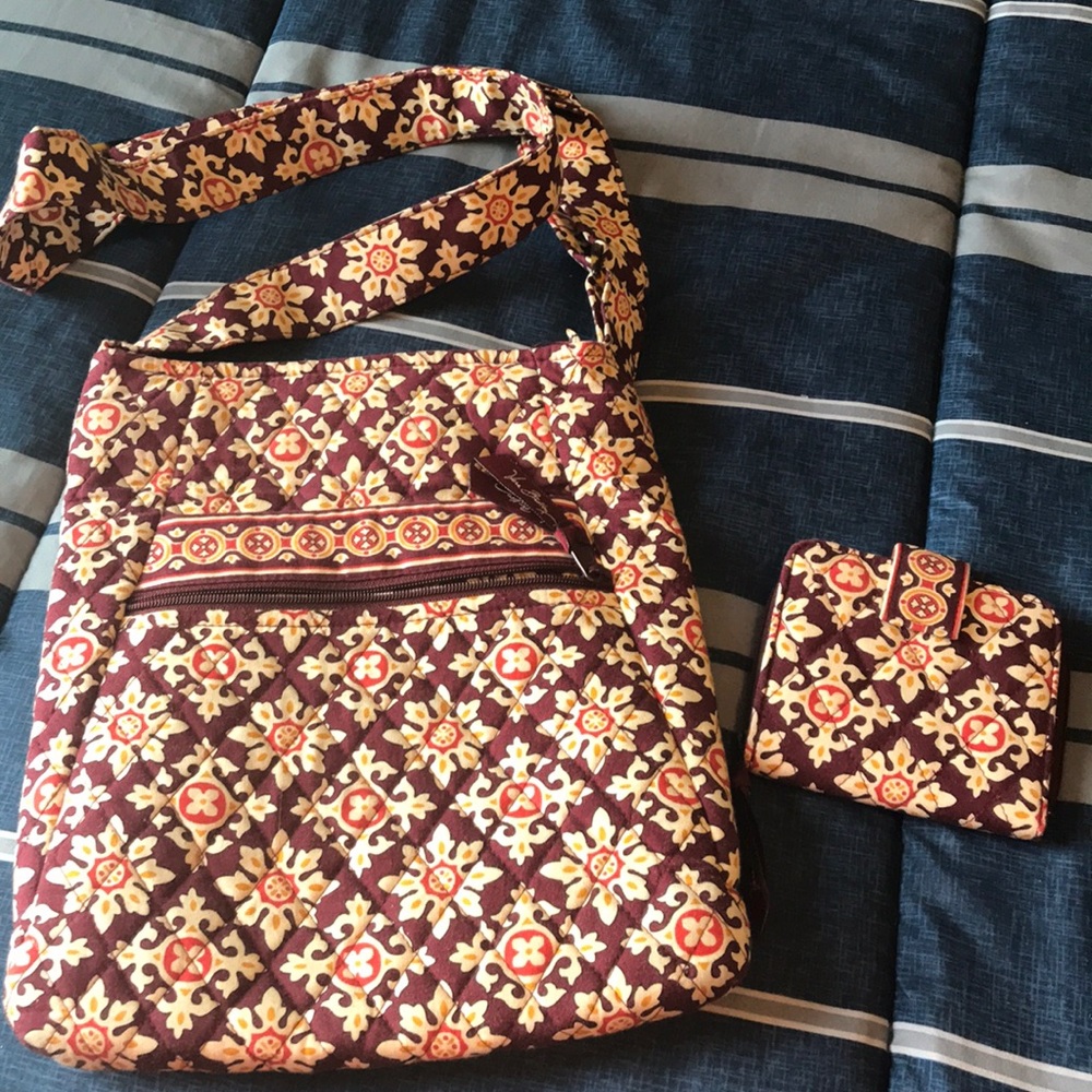 Vera Bradley Crossbody Hipster W/Matching Wallet
